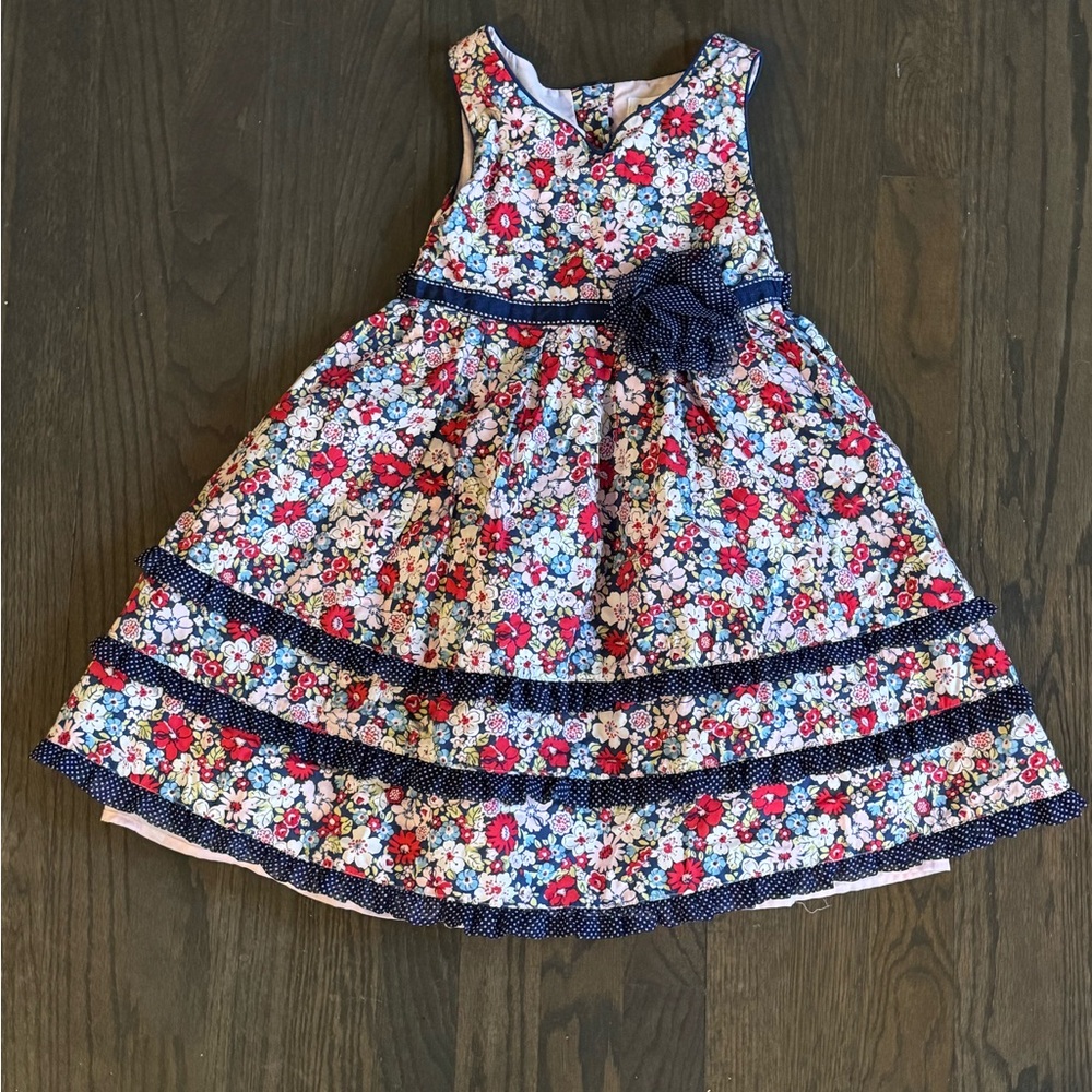 Willow Blossom floral polka dot dress size 6